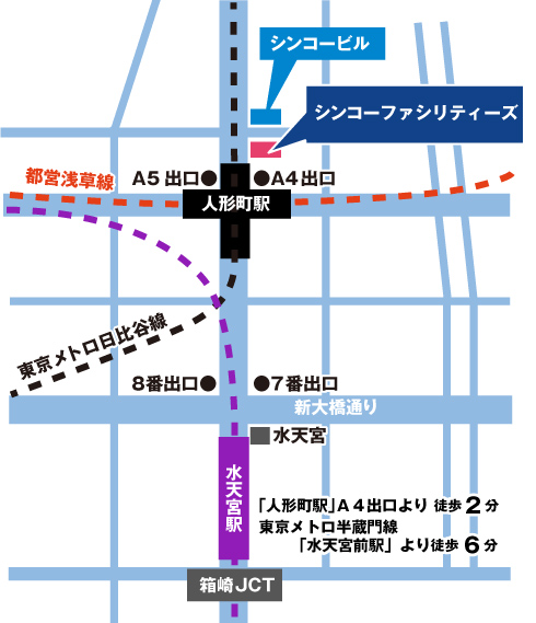 シンコースポーツ所在地マップ